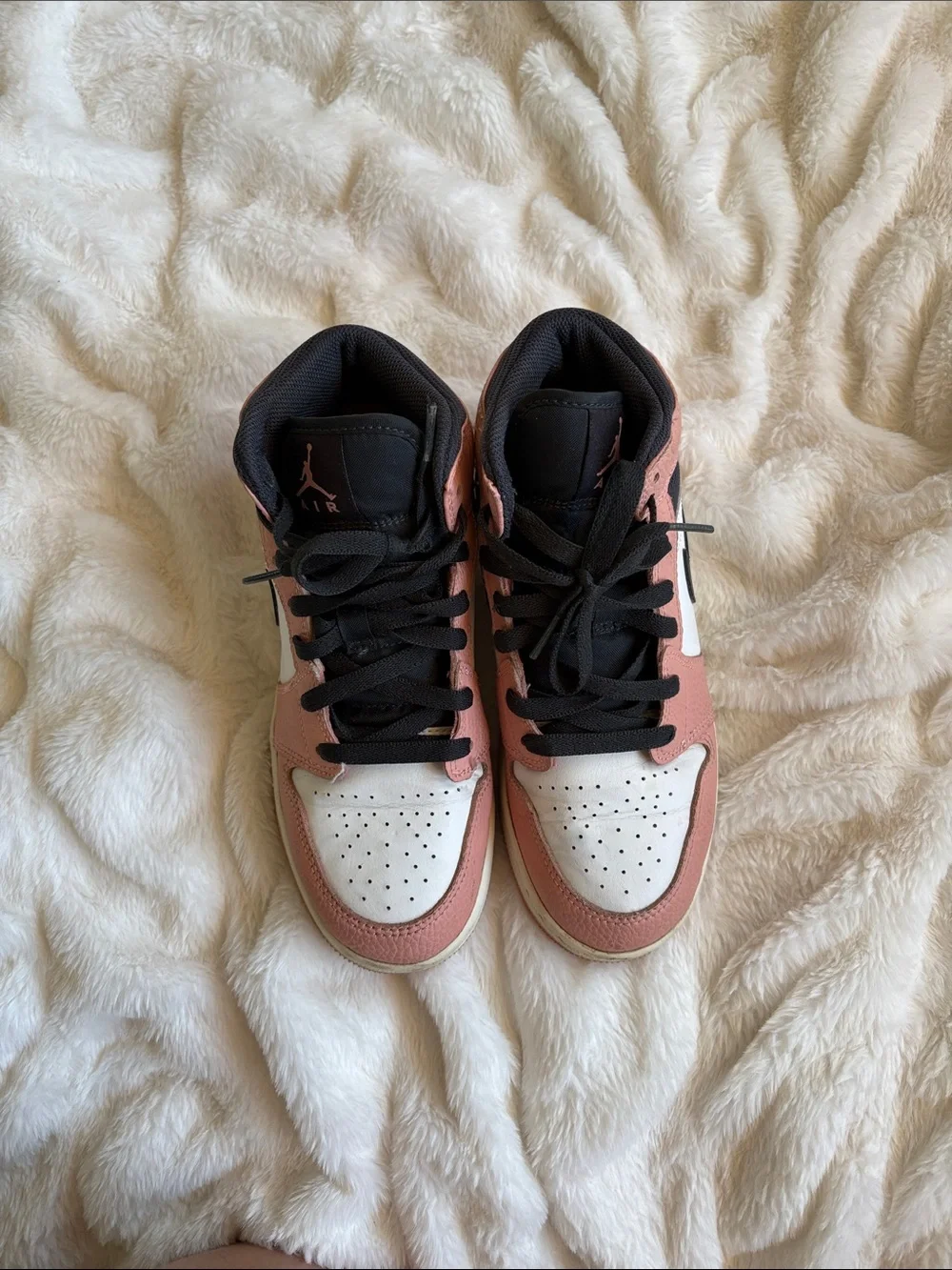 Nike Kids Pink, White & Black High-Top Sneakers - Picture 2 of 7